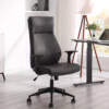 ARTIGAS Fauteuil de bureau en similicuir - Gris Foncé