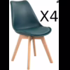 Lot de 4 chaises Oslo - vert