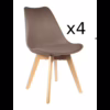 Lot de 4 chaises Oslo - taupe