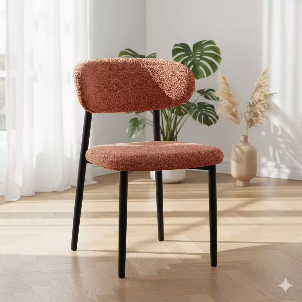 AMANDINE Chaise de salle a manger - Terracotta