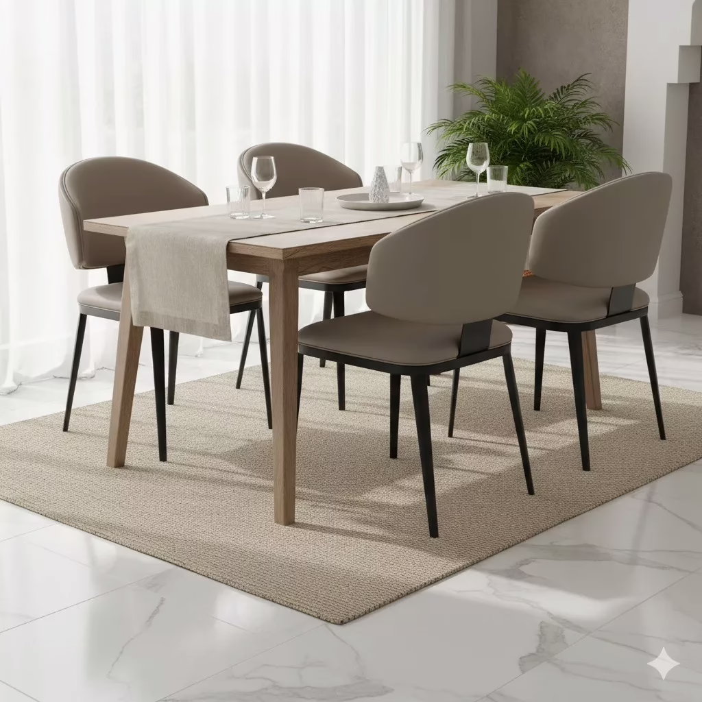 LUCIE Chaise de salle a manger - Taupe – Image 2