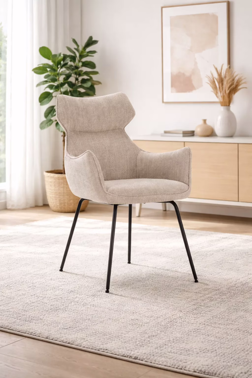 DARA Chaise de salle a manger - Beige